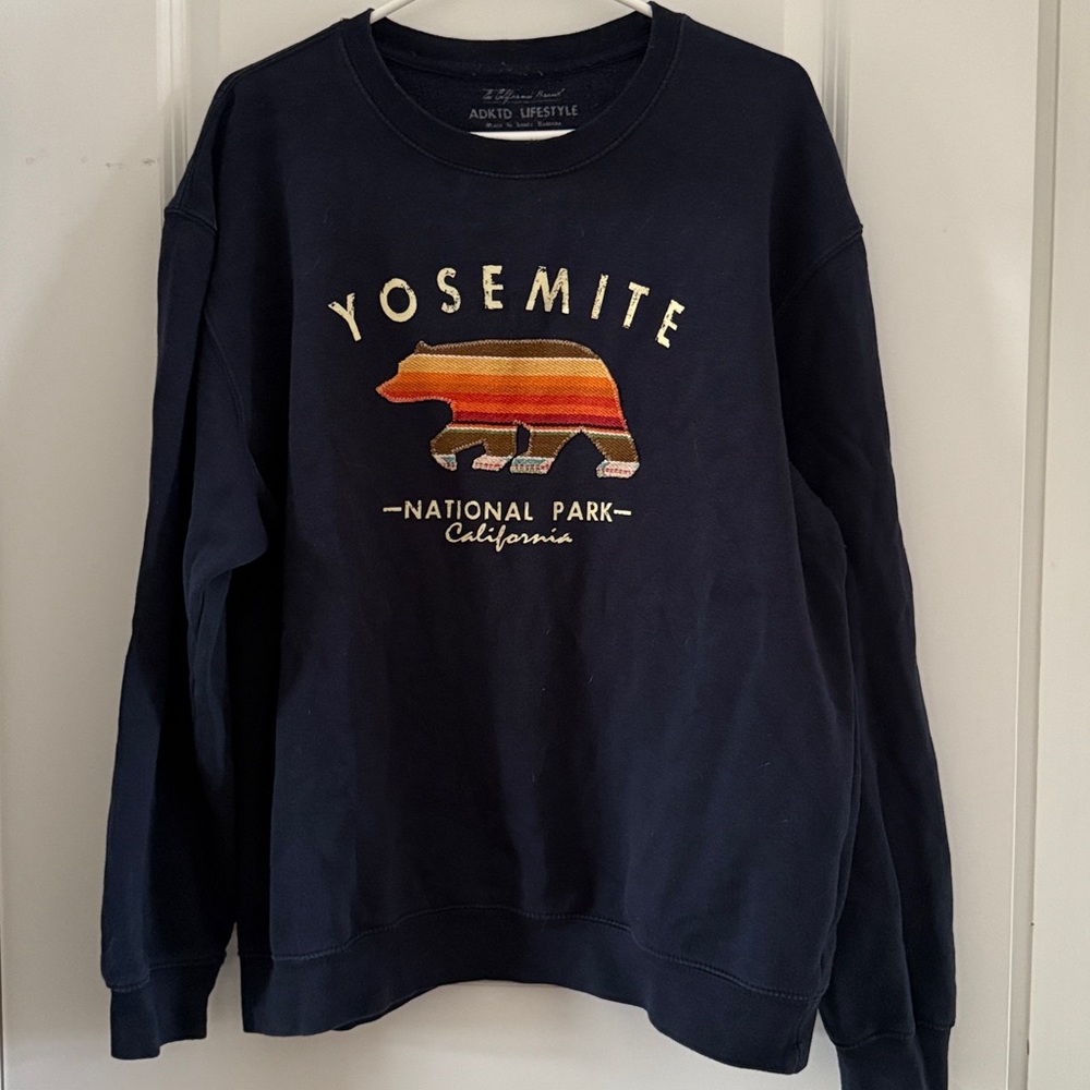 ADKTD lifestyle Yosemite National Park Navy Sweater